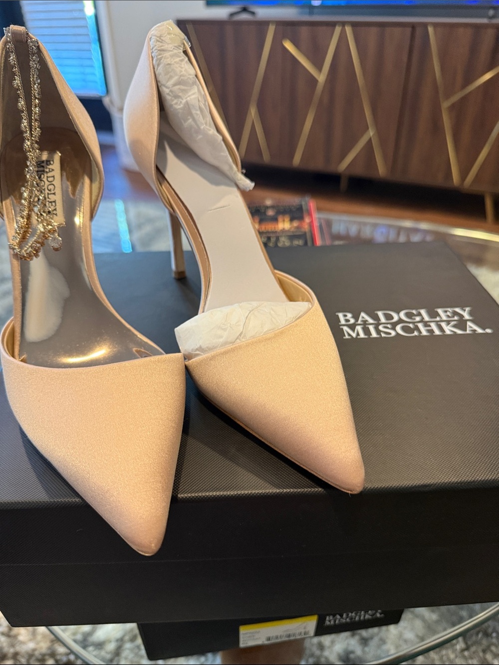 Badgley Mischka Blush Pointed-Toe D'Orsay Pumps
